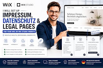 set up impressum, datenschutz, legal pages for your wix or wix studio website