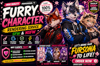 draw furry illustration, fursona, furry pfp, furry art, oc and anthro, sfw, nsf