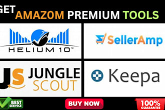 give helium 10, jungle scout, keepa, chat gpt canva and more