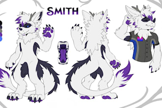draw furry reference sheet character ref sheet fursona nsfw furry art commission