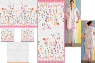 create seamless textile pattren and fabric print design