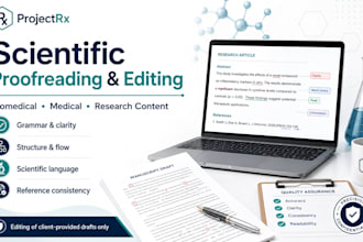 proofread and edit biomedical and scientific research content