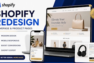 redesign shopify homepage and product pages to boost conversion