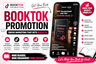 do booktok promotion ebook marketing tik tok booktok influencer video book rank