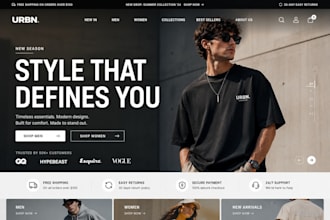design shopify streetwear website, clothing website, y2k website, fashion store