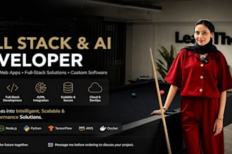 develop a full stack ai web application or ai website with ai model integration