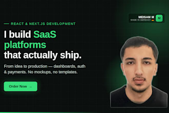 build a complete saas platform with react and nextjs
