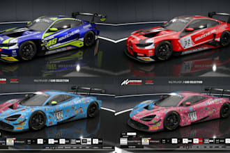 create custom assetto corsa car mods, liveries, and physics