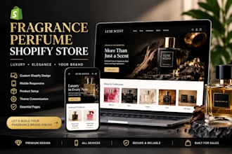 design fragrance perfume shopify store, luxury perfume website