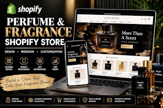 design a shopify perfume and fragrance store