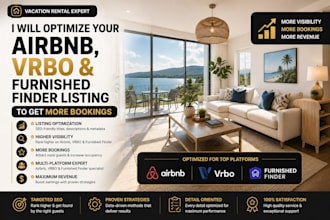 optimize your airbnb, vrbo  furnished finder listing to get more bookings