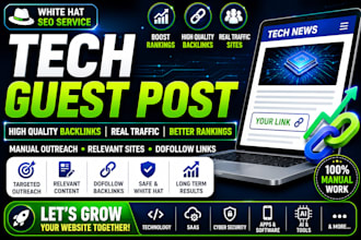 build high da tech backlinks through blogger outreach on organic traffic webs