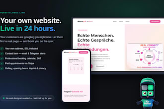 build you a website with online booking and contact form