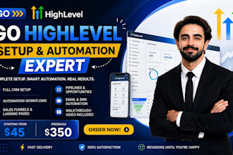 be your gohighlevel website, crm and automation expert