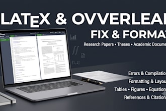fix errors and formatting issues in your latex overleaf document