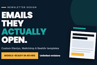 do branded newsletter design in mailchimp or klaviyo