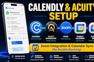 do zoom, acuity scheduling setup with google calendar sync and zoom