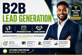 do b2b lead generation, sales outreach appointment setting setter b2b sales