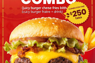 design professional food poster for restaurant and cafe