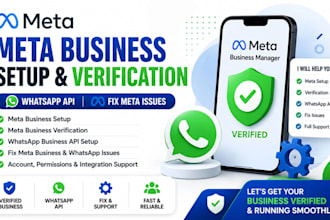 meta business verification, whatsapp api, fix meta issues, meta business setup