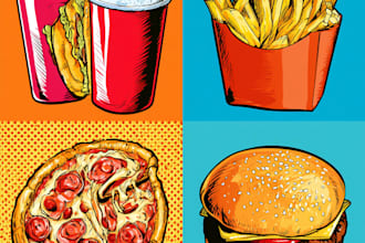 food pop art of your food pop art
