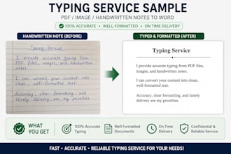 do fast and accurate typing from pdf, image or handwritten notes