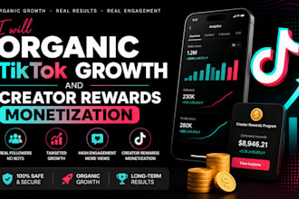 organic tiktok growth and creator rewards monetization