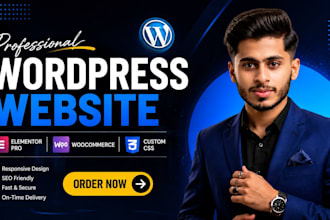 design a professional wordpress website using elementor pro