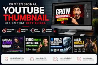design an eye catchings youtube thumbnail