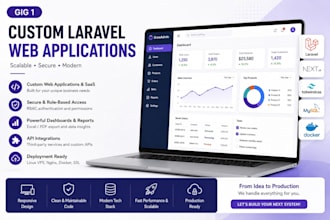build a custom laravel web application or saas