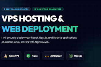 deploy website or web app, setup vps hosting and domain