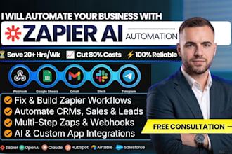 be your zapier expert for zapier automation and api integration