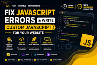 fix javascript errors and write custom javascript for your website