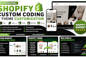 do shopify custom coding and theme customization