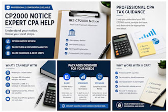 review your irs cp2000 notice and provide CPA tax guidance