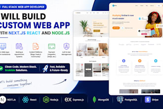 build custom web app with next js react and node js