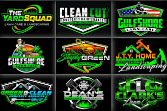 do agriculture tree landscape and lawn care logo