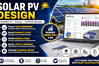 do solar pv feasibility, pvsyst yield assessment and system design