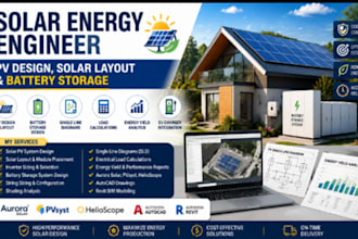 solar energy, engineer, pv design, solar layout , battery storage