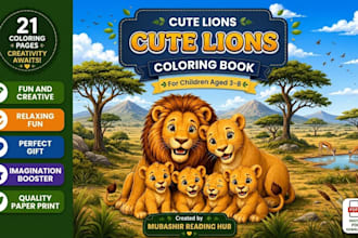 design coloring book pages and covers for KDP and etsy