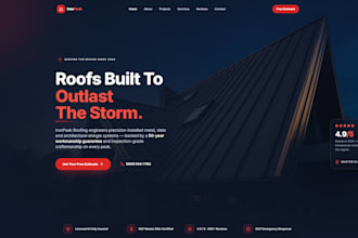 design a professional roofing or hvac website