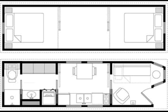 tiny home floor plan ev charger revit bim modeling ohio autocad off grid design
