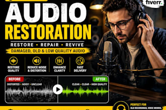 restore damaged, old and low quality audio recordings
