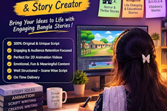 write animation scripts cartoon stories and promotional script