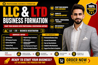 register USA llc or UK ltd company with ein and business documents