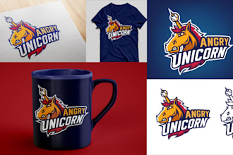design a unique animal pet horse logo with branding