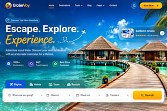 create tour agency website travel agency website tourist vacation rental