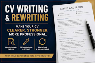 professionally rewrite, edit and improve your CV