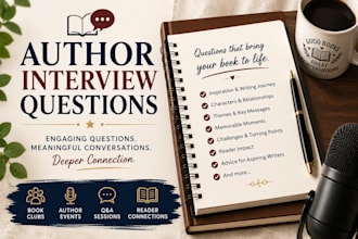 create engaging author interview questions for your book club or event