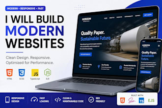 modern responsive landing page